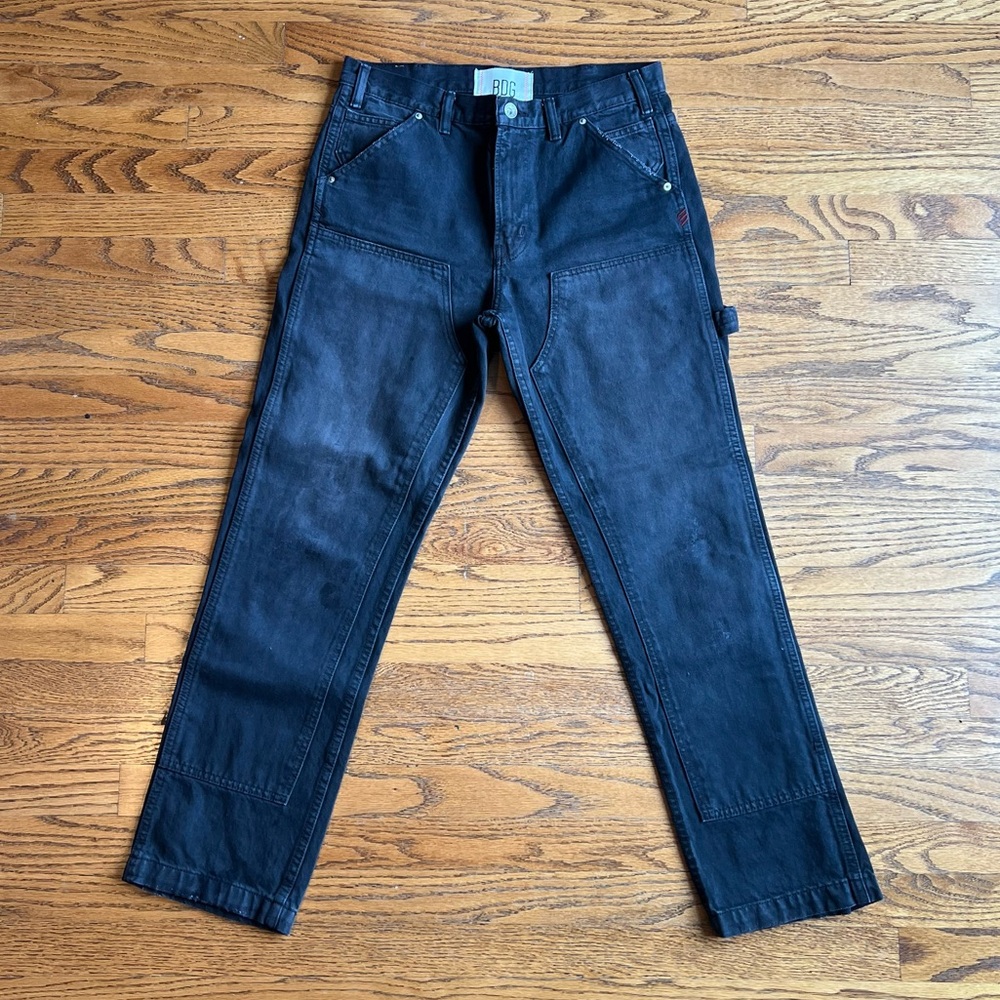 Vintage Men’s BDG Urban Outfitters Double Knee Black Jeans size 30x32